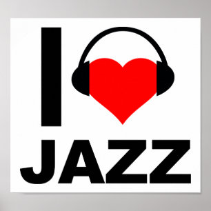 Ich liebe Jazz Lustiges Poster