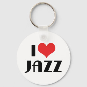 Ich liebe Jazz Schlüsselanhänger