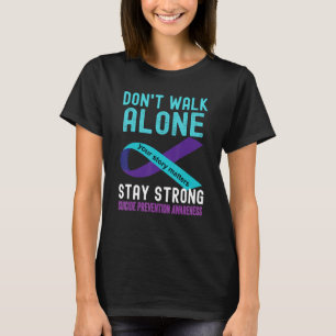 Ich Liebe Jemand, der Aquamarin Lila Suizidprävent T-Shirt