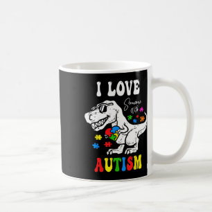 Ich Liebe jemand mit Autismus Familie Herz T Rex D Kaffeetasse