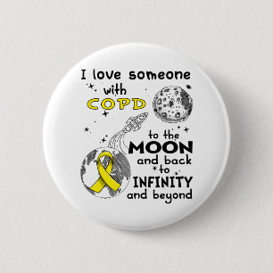 Ich Liebe Jemand mit COPD Bewusstsein Button
