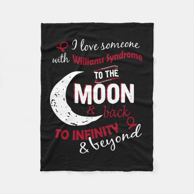 Ich Liebe jemand mit dem Williams-Syndrom Ribbon A Fleecedecke (Vorderseite)