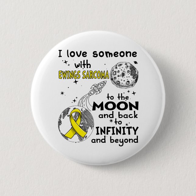 Ich Liebe Jemand mit Ewings Sarcoma Bewusstsein Button (Vorderseite)
