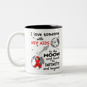 Ich Liebe Jemand mit HIV-Aids-Bewusstsein Zweifarbige Tasse