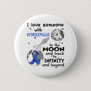 Ich Liebe Jemand mit Hydrocephalus Bewusstsein Button