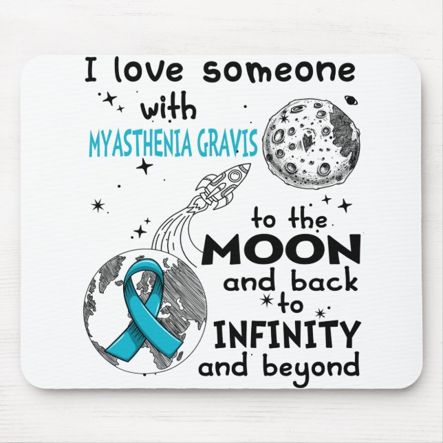 Ich Liebe Jemand mit Myasthenia Gravis Bewusstsein Mousepad (Vorne)