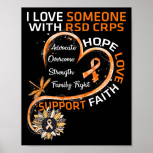 Ich Liebe jemand mit RSD CRPS Sensibilisierungskam Poster