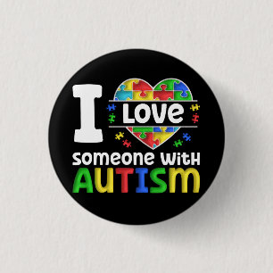 Ich Liebe jemandem mit Autismus, Autismus-Bewussts Button