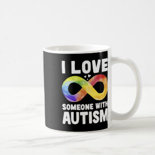 Ich Liebe jemandem mit Autismus Bewusstsein Rainbo Kaffeetasse