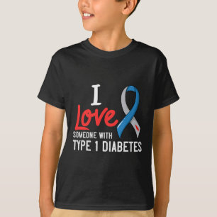 Ich Liebe jemandem mit Diabetes Typ 1 Diabetesgesc T-Shirt