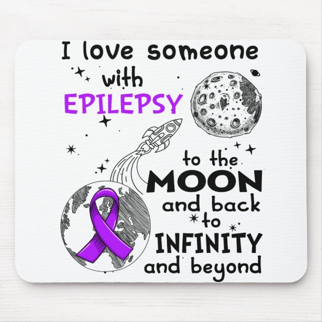 Ich Liebe jemandem mit Epilepsie-Bewusstsein Mousepad (Vorne)