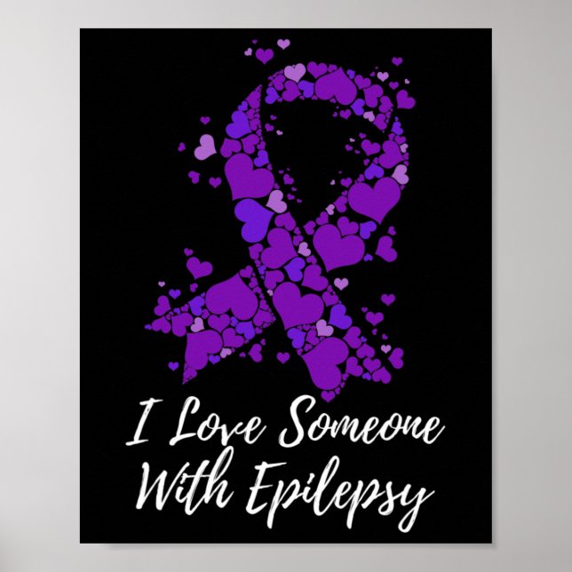 Ich Liebe jemandem mit Epilepsie-Bewusstsein Poster (Vorne)