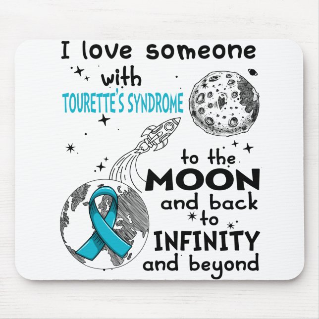 Ich Liebe jemandem mit Tourettes Syndrom Bewusstse Mousepad (Vorne)