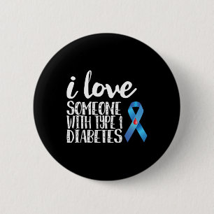 Ich Liebe jemandem mit Typ 1 Diabetes Button