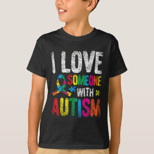Ich liebe jemanden mit Autismus Autist Autisten Un T-Shirt