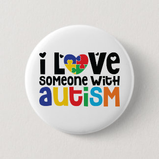 Ich Liebe jemanden mit Autismus | Bewusstsein Button