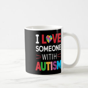 Ich liebe jemanden mit Autismus-Bewusstsein Männer Kaffeetasse