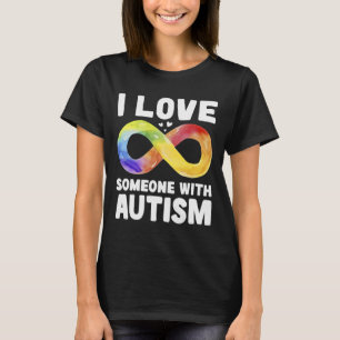 Ich liebe jemanden mit Autismus-Bewusstsein Regenb T-Shirt