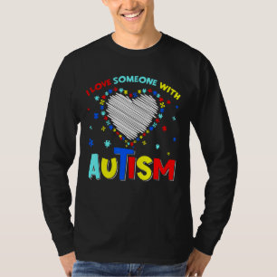 Ich Liebe jemanden mit Autismus Unterstützung Auti T-Shirt