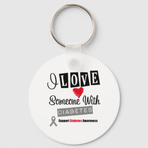Ich Liebe jemanden mit Diabetes Schlüsselanhänger