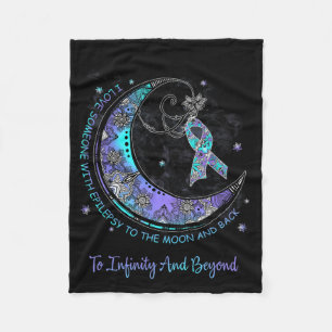 Ich liebe jemanden mit Epilepsie bis zum Mond und Fleecedecke