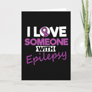 Ich liebe jemanden mit Epilepsie-Tag Anfälle Krieg Karte