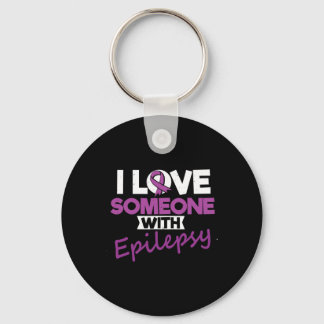 Ich liebe jemanden mit Epilepsie-Tag Anfälle Krieg Schlüsselanhänger