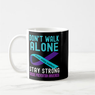Ich liebe jemanden Teal-Purple Präventionsbewussts Kaffeetasse