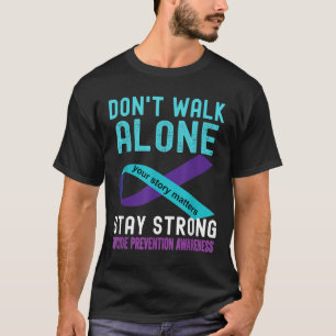 Ich liebe jemanden Türkis-lila Suizidpräventionsbe T-Shirt