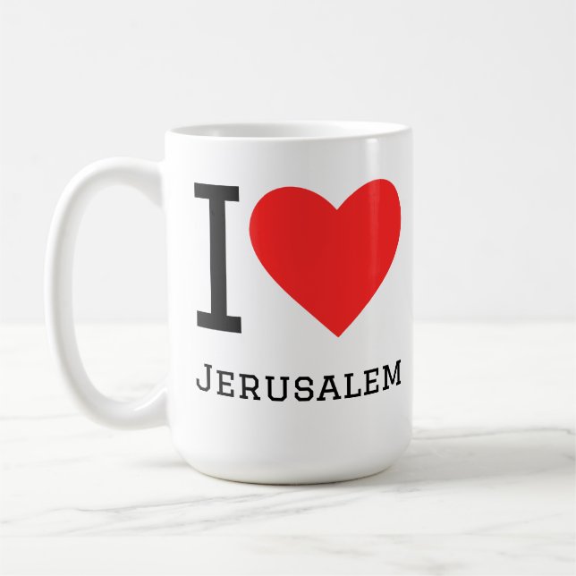 Ich liebe Jerusalem  Kaffeetasse (Links)
