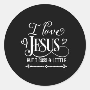Ich Liebe Jesus, aber ich diskutiere ein wenig Runder Aufkleber