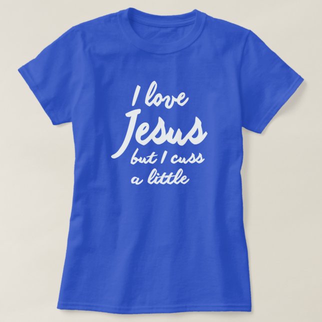 ICH LIEBE JESUS, ABER ICH SCHNELL T-Shirt (Design vorne)
