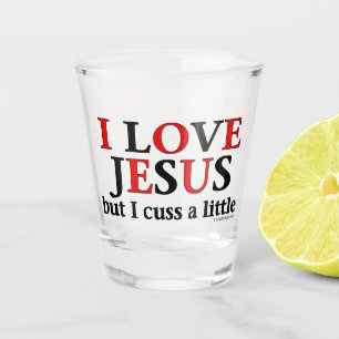 Ich Liebe Jesus [aber ich spreche ein wenig] Schnapsglas