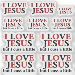 Ich Liebe Jesus, aber ich werde ein wenig lustige  Aufkleber