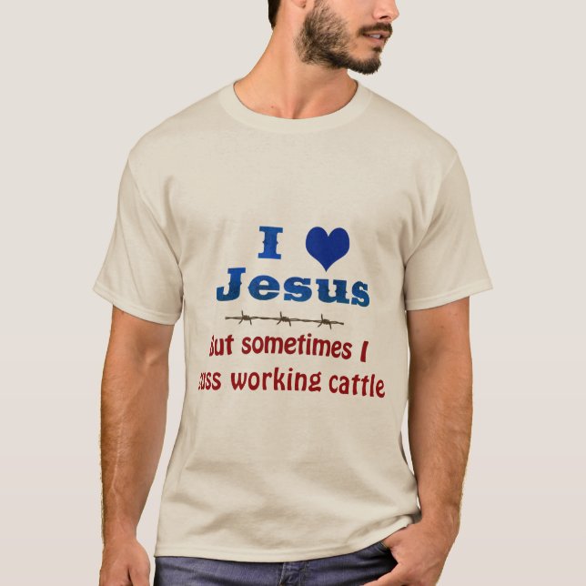 Ich Liebe Jesus, aber manchmal... T - Shirt der Mä (Vorderseite)
