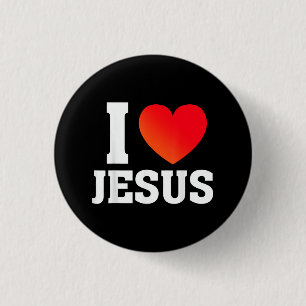 Ich liebe Jesus Button
