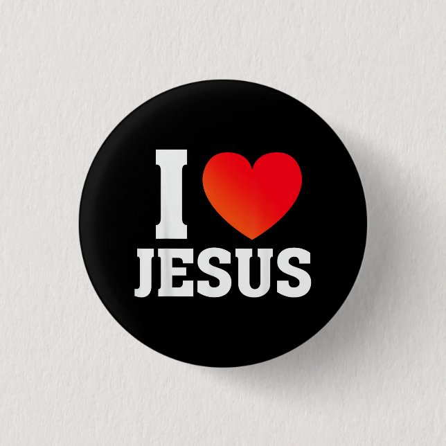 Ich liebe Jesus Button (Vorderseite)
