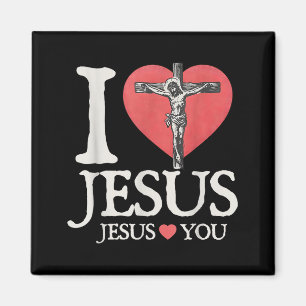 Ich liebe Jesus Christlich Jesus liebt dich Bibelv Magnet