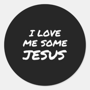 Ich liebe Jesus Cooles christliches Glauben Ostern Runder Aufkleber