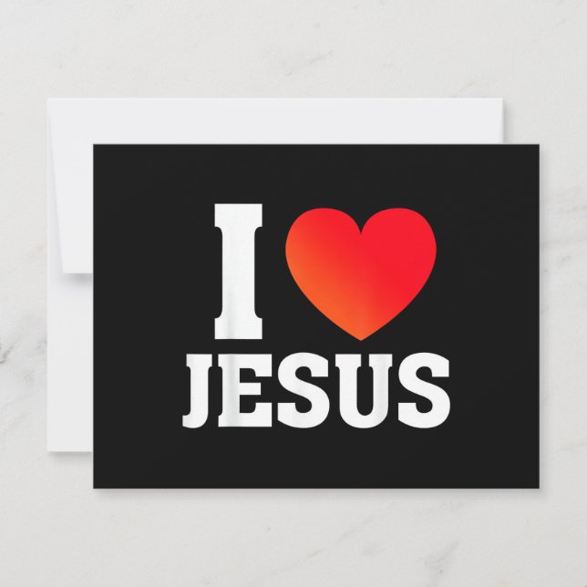 Ich liebe Jesus Dankeskarte (Vorderseite)