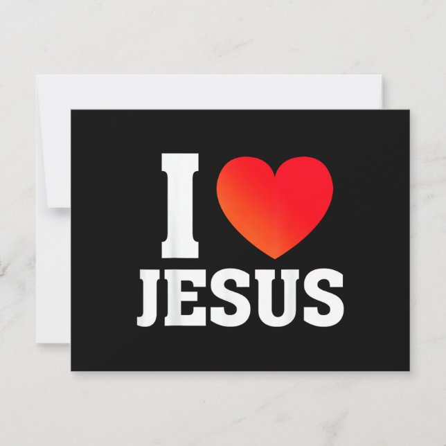 Ich liebe Jesus Feiertagskarte (Vorderseite)