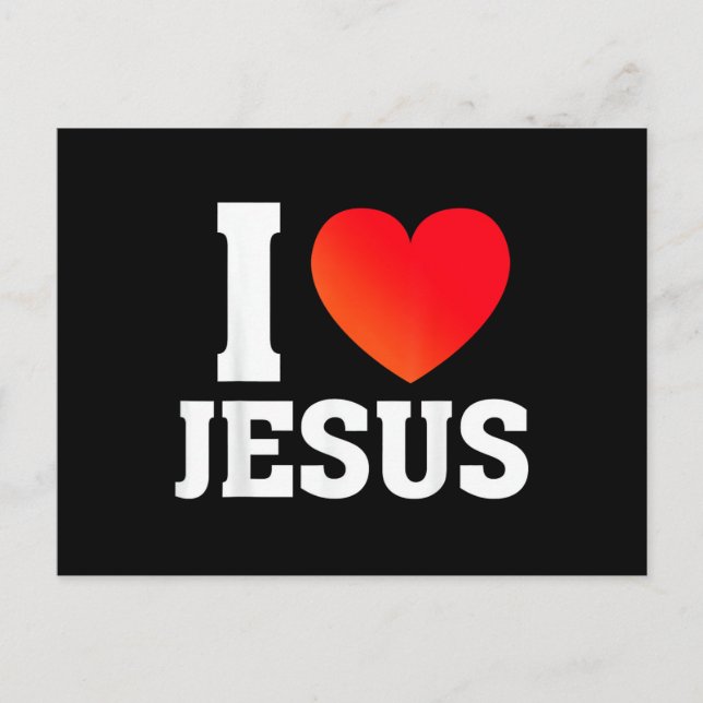 Ich liebe Jesus Feiertagspostkarte (Vorderseite)
