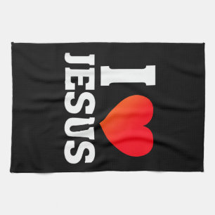 Ich liebe Jesus Geschirrtuch