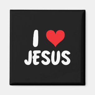 Ich liebe Jesus - Herz - Name Magnet