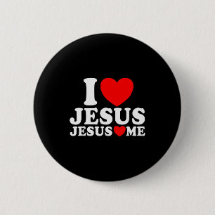 Ich liebe Jesus, Jesus liebt mich, Christlicher Gl Button