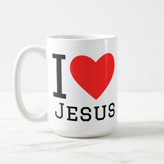 Ich liebe Jesus Kaffeetasse (Links)