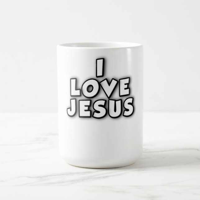 Ich liebe Jesus Kaffeetasse (Mittel)