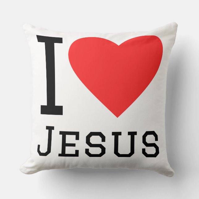 Ich liebe Jesus Kissen (Vorderseite)