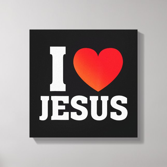 Ich liebe Jesus Leinwanddruck (Vorderseite)
