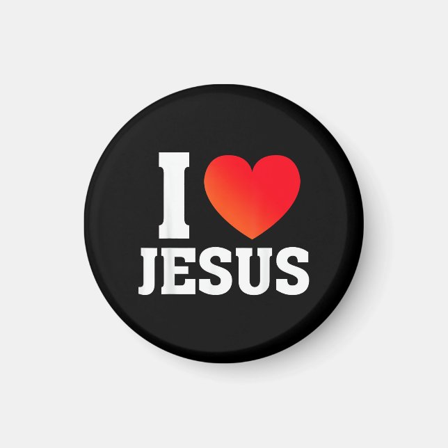 Ich liebe Jesus Magnet (Vorne)